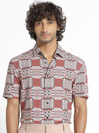 RARE RABBIT Men Boxem Slim Fit Ethnic Motifs Printed Shirt