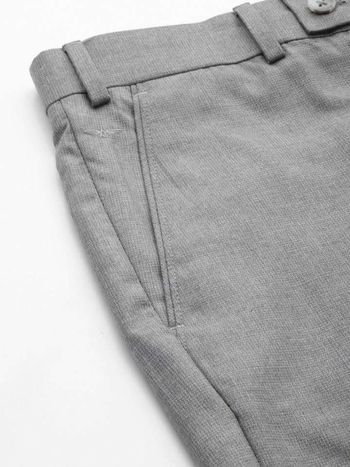 Park Avenue Men Solid Smart Fit Low-Rise Formal Trousers