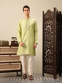 House of Pataudi Floral Embroidered Rozana Kurta