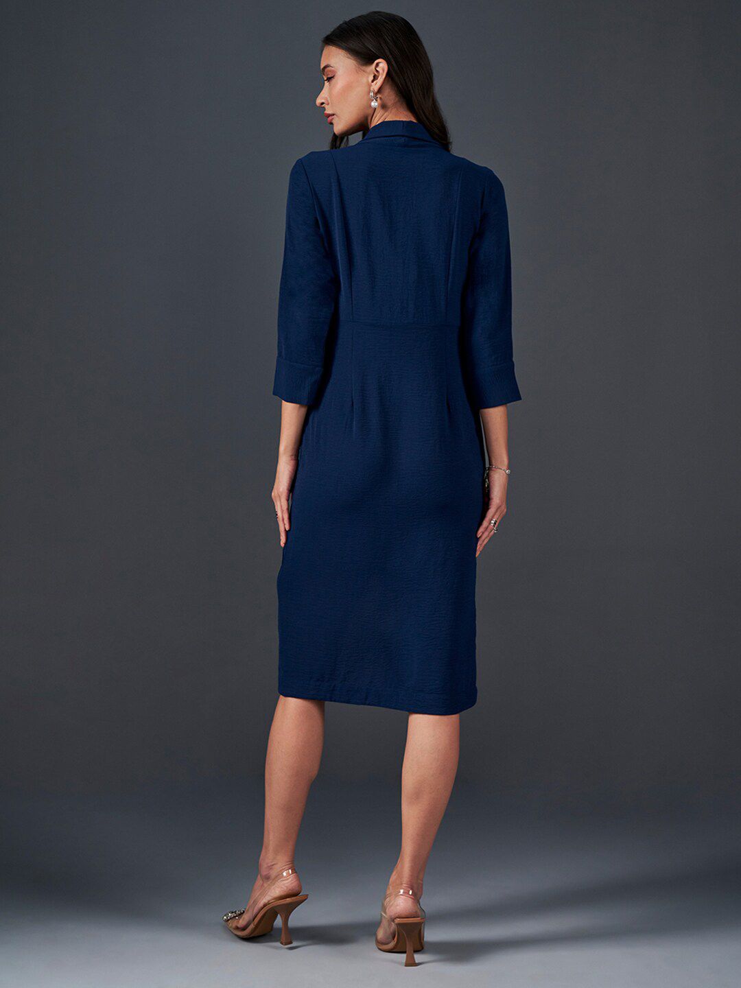 AND V-Neck Sheath Dress