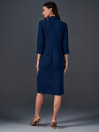 AND V-Neck Sheath Dress