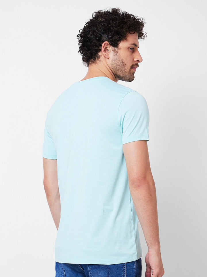 SPYKAR Typography Printed Cotton Slim Fit T-shirt