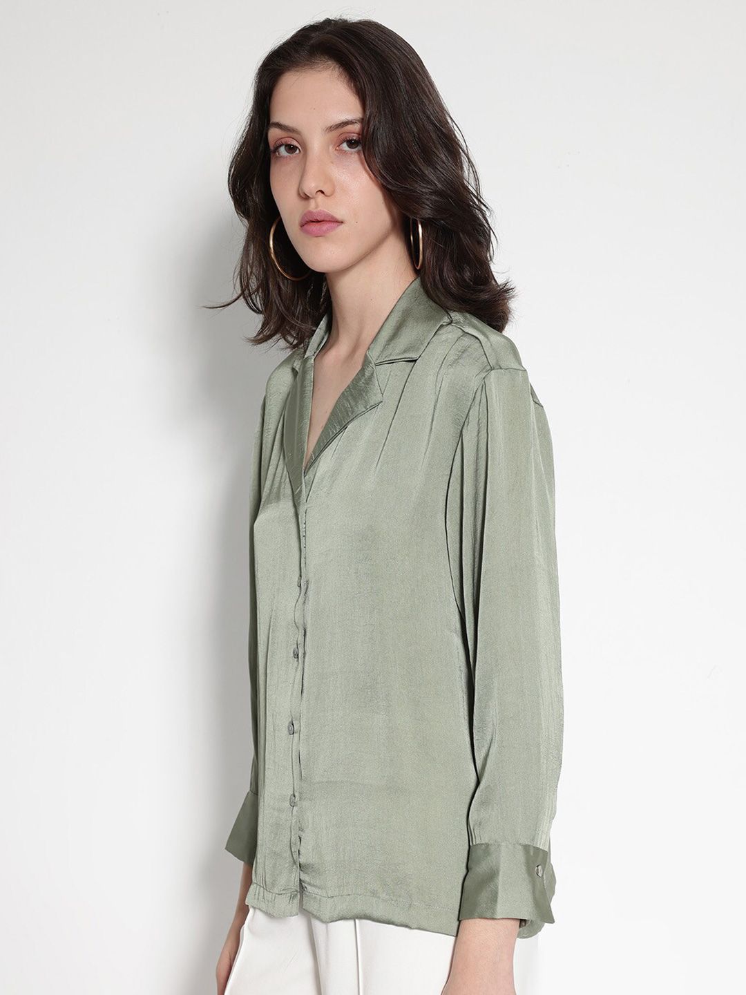RAREISM Shirt Collar Cuffed Sleeves Regular Top