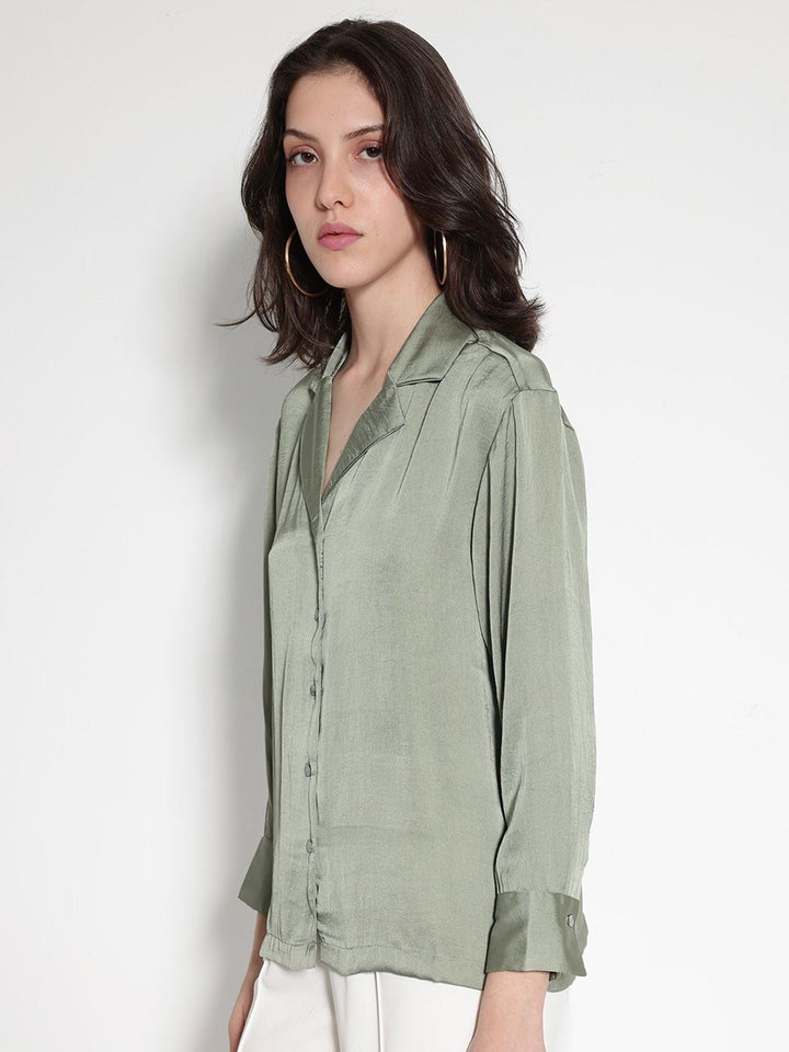 RAREISM Shirt Collar Cuffed Sleeves Regular Top