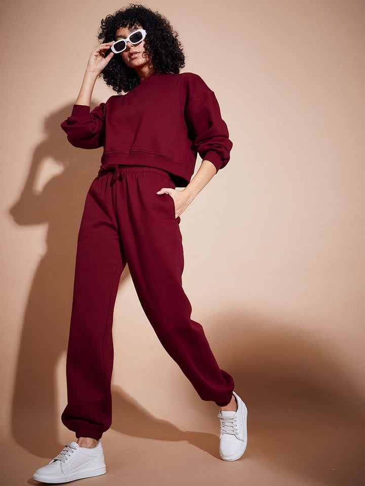 SASSAFRAS BASICS Fleece Oversized Sweatshirt With Joggers