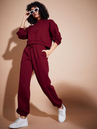 SASSAFRAS BASICS Fleece Oversized Sweatshirt With Joggers