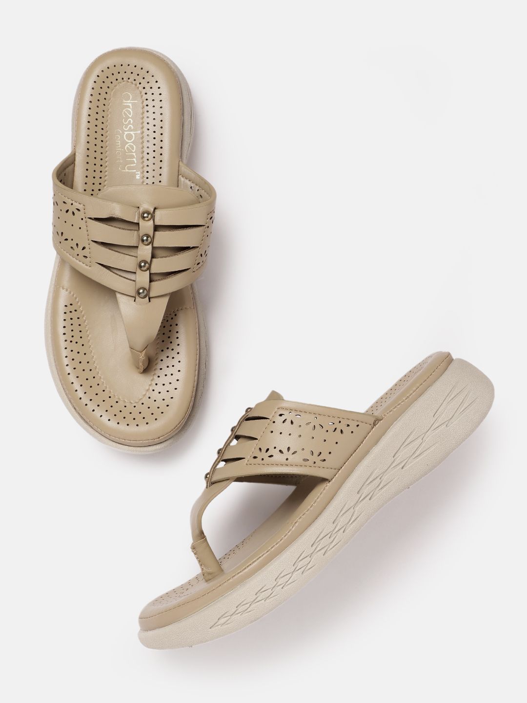 DressBerry Comfort Sandals with Laser Cuts