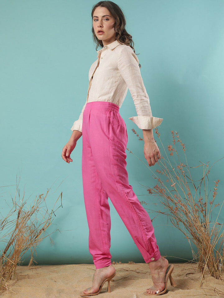 RAREISM Women Slim Fit Pleated Joggers