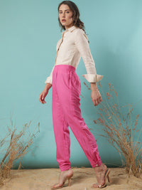 RAREISM Women Slim Fit Pleated Joggers