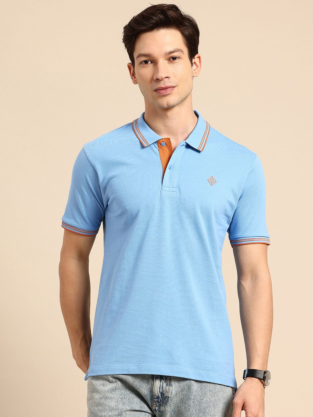 Being Human Pure Cotton Polo Collar T-shirt