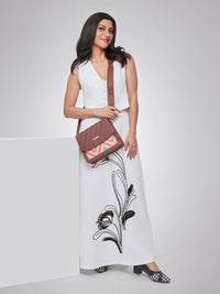 ZOUK Women Printed Structured Sling Bag