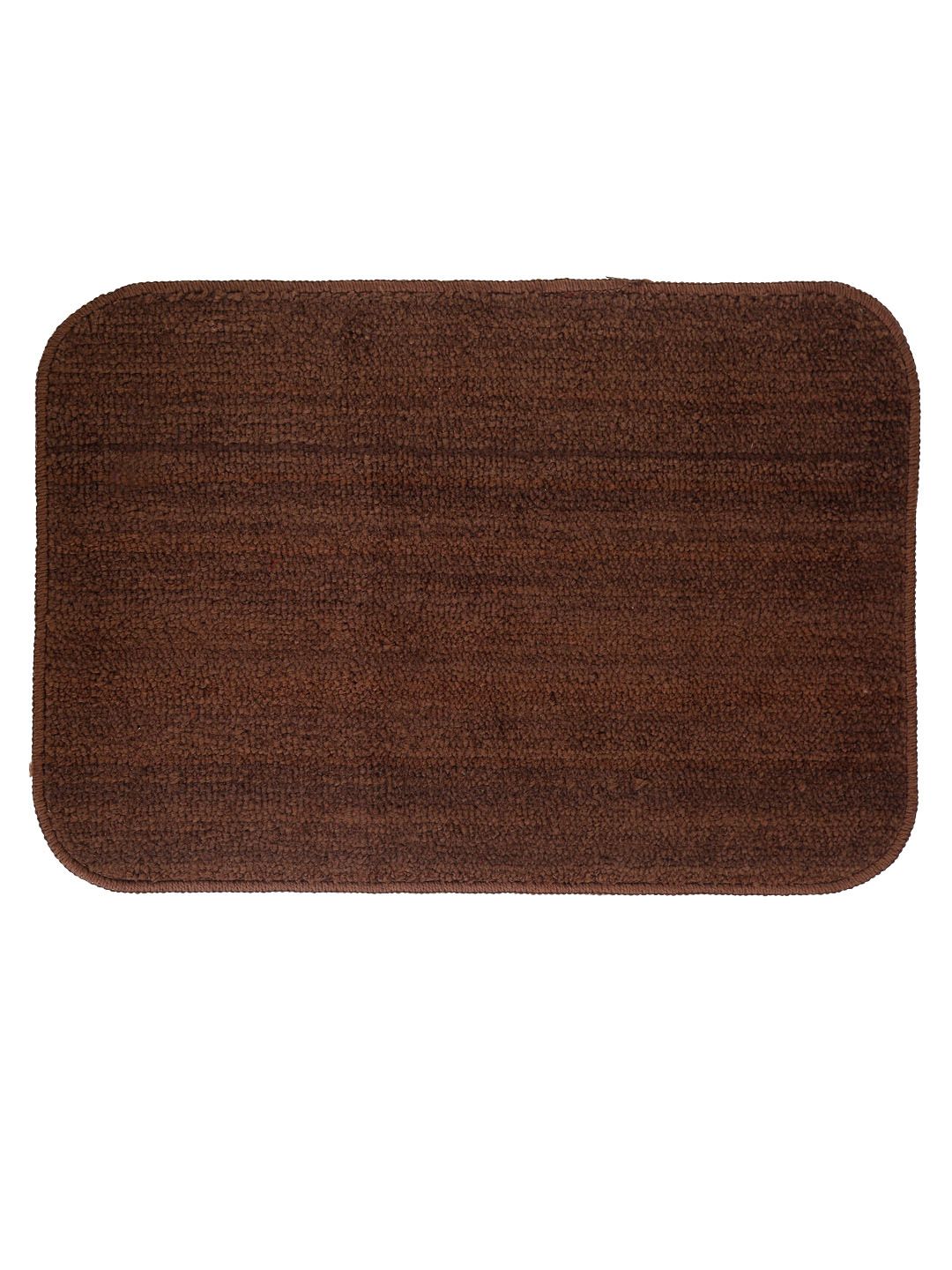 HOSTA HOMES Set Of 2 Brown Solid Anti-Skid Doormats