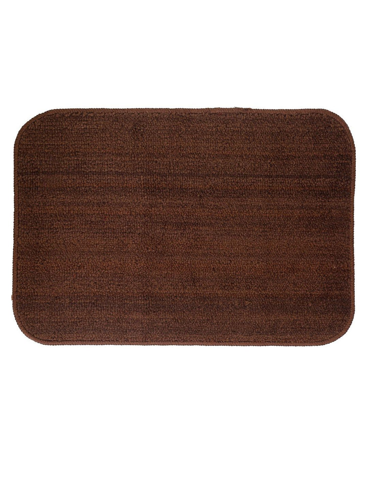 HOSTA HOMES Set Of 2 Brown Solid Anti-Skid Doormats