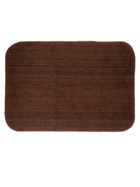 HOSTA HOMES Set Of 2 Brown Solid Anti-Skid Doormats