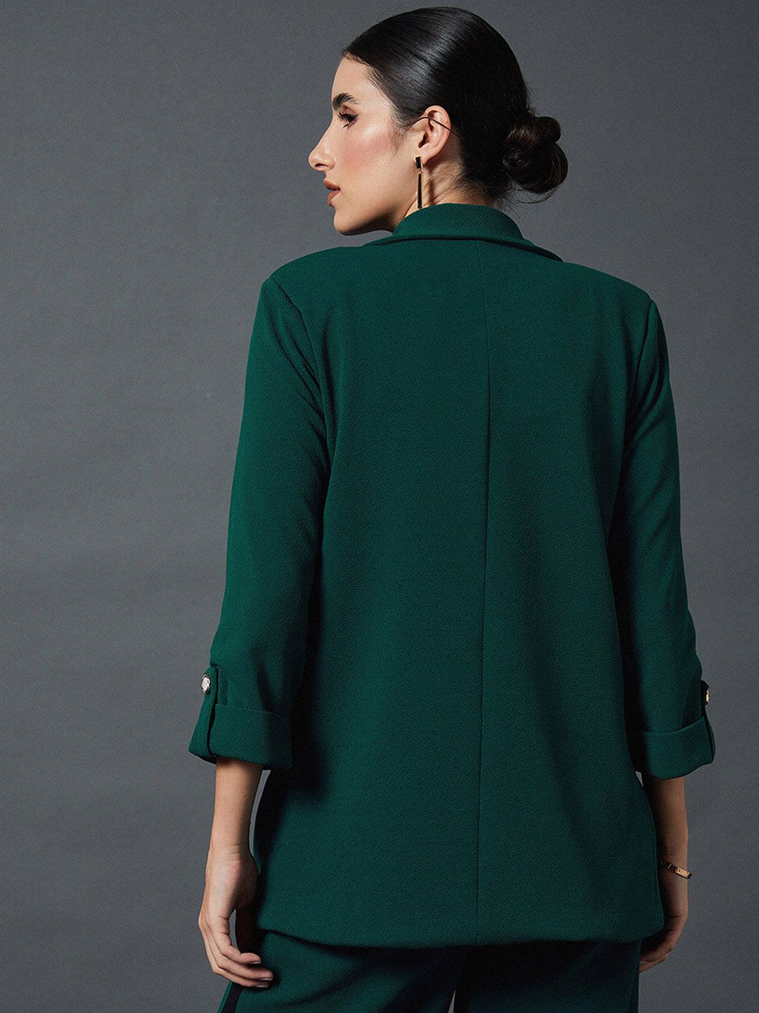 SASSAFRAS worklyf Self Design Notched Lapel Single-Breasted Blazers