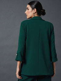 SASSAFRAS worklyf Self Design Notched Lapel Single-Breasted Blazers