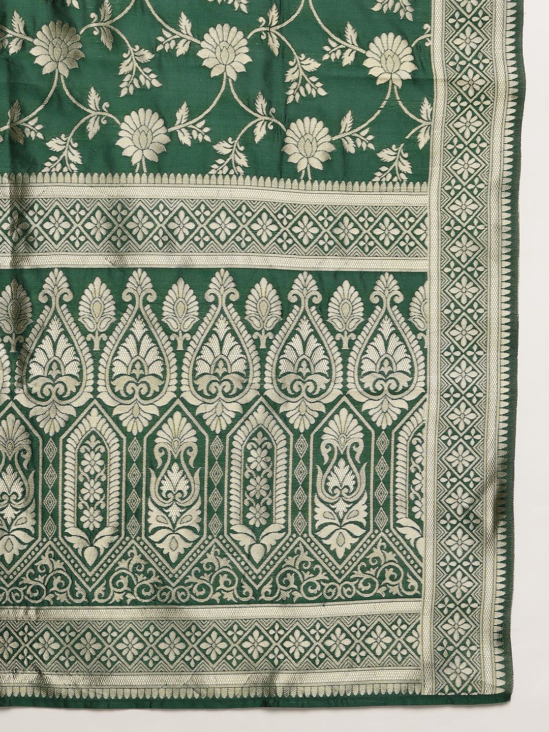 Anouk Women Floral Embroidered Pleated Kurta with Trousers & Dupatta