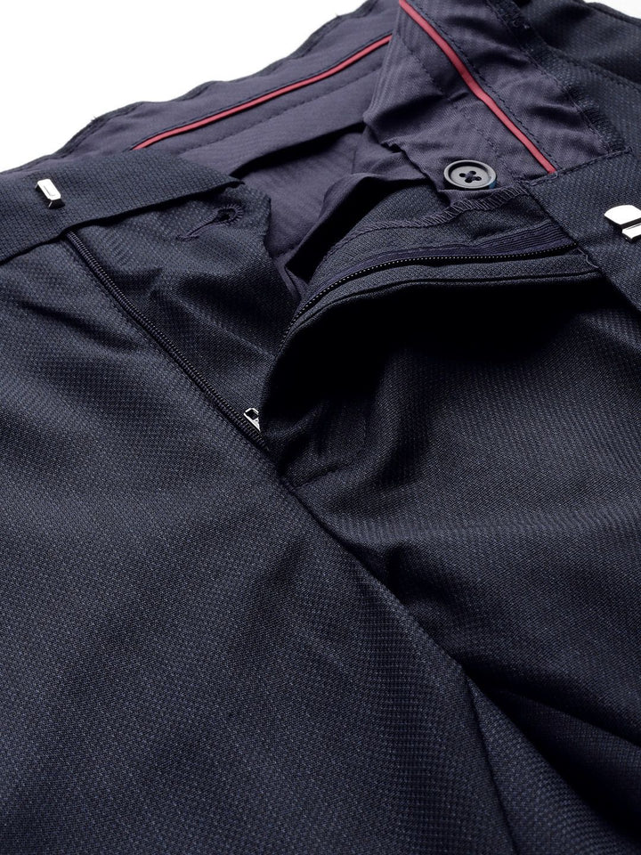 Raymond Men Textured Slim Fit Formal Trousers