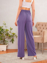 SASSAFRAS worklyf Women Straight Fit Easy Wash Pleated Parallel Trousers