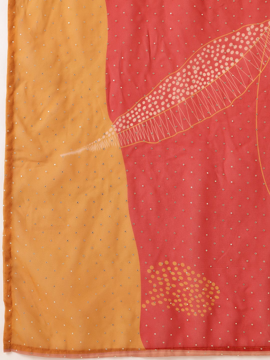 all about you Women Pleated Kurta with Trousers & Mukaish Dupatta
