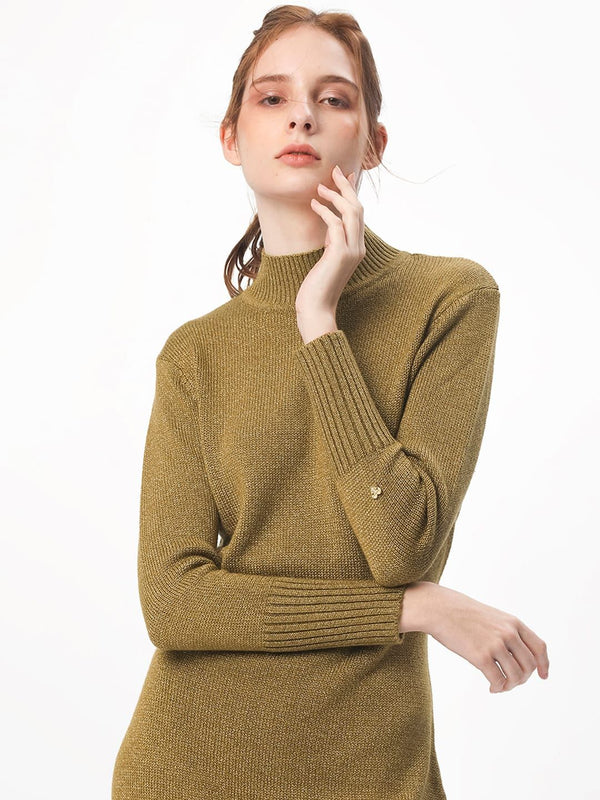 Rareism Hight leher longline akrilik pullover