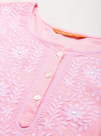 Indo Era Floral Embroidered Thread Work Kurta