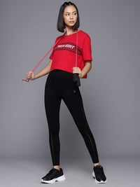 HRX by Hrithik Roshan Rapid-Dry Typography Training Relaxed Fit T-shirt