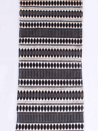 STITCHNEST Black & White Striped Acrylic Table Runner