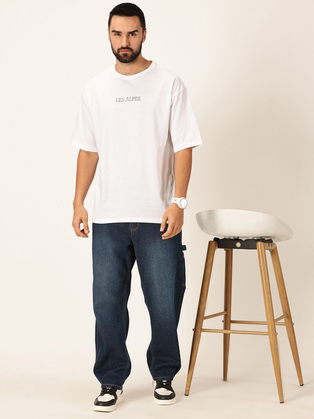 Thomas Scott Graphic Printed Bio Finish Pure Cotton Oversized T-shirt