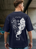 Bewakoof Graphic Printed Drop-Shoulder Sleeves Oversized Cotton T-shirt