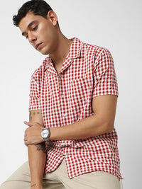 VASTRADO Men Classic Gingham Checks Opaque Checked Casual Shirt