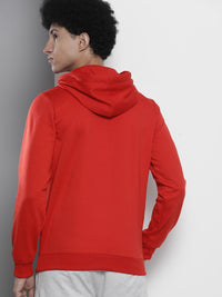 The Indian Garage Co Men Red Hooded Sweatshirt