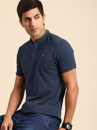 Being Human Henley Neck Pure Cotton T-shirt