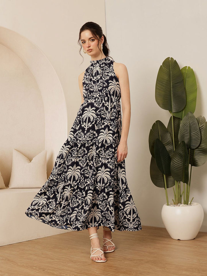 Jalan 9 Wanita Cetak Fit & Flare Dress Fit & Flare