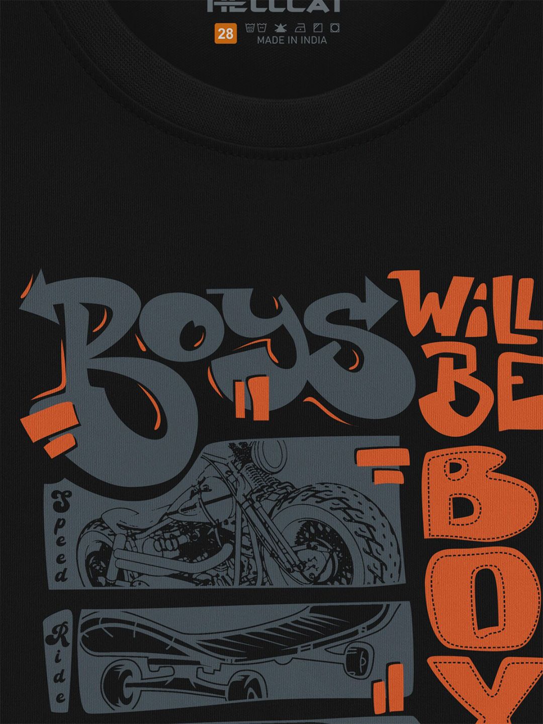 HELLCAT Boys Pack Of 5 Typography Printed Cotton T-shirt