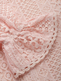 Style Quotient Self Design Tie-Up Neck Puff Sleeve Cotton Top