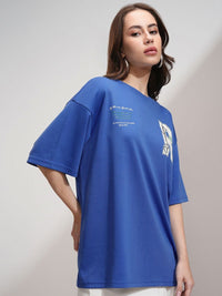 Tokyo Talkies Women Printed Drop-Shoulder Oversized Tshirt