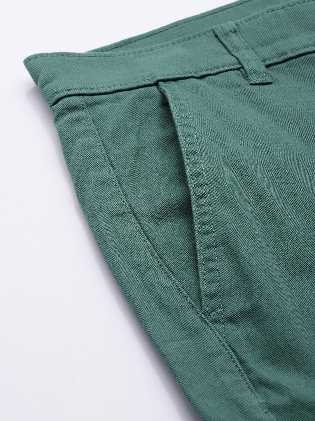 The Indian Garage Co Men Green Slim Fit Cargos Trousers