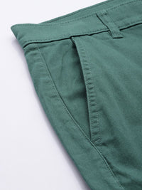 The Indian Garage Co Men Green Slim Fit Cargos Trousers