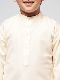 SOJANYA Boys Cream-Coloured Thread Work Kurta
