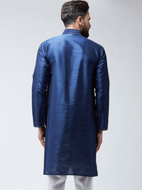 SOJANYA Lelaki Biru Solid Kurta Lurus