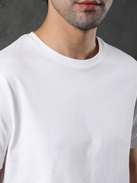 RARE RABBIT Men Gis Solid Slim Fit Cotton T-Shirt