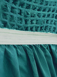 Cortina Teal Elastik Sarung Sofa Boleh Renggang Dengan Lengan