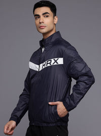 HRX by Hrithik Roshan Men Brand Logo Striped Running Sporty Jacket