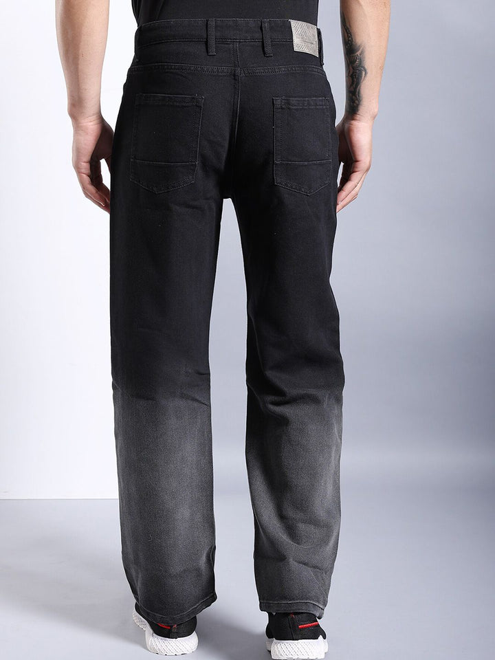 The Indian Garage Co Men Light Fade Mid-Rise Loose Baggy Fit Stretchable Jeans
