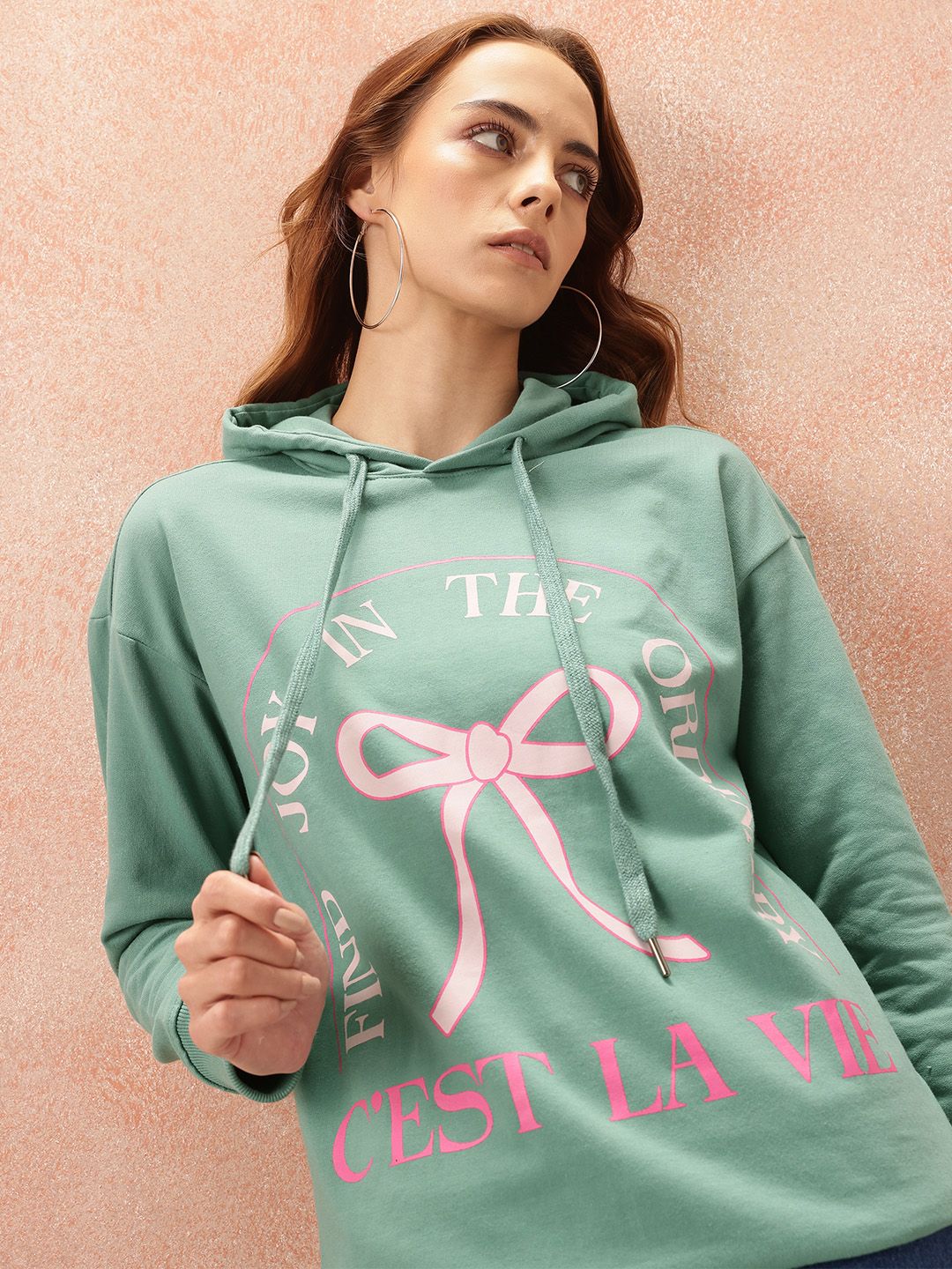 all about you Printed Hooded Sweatshirt