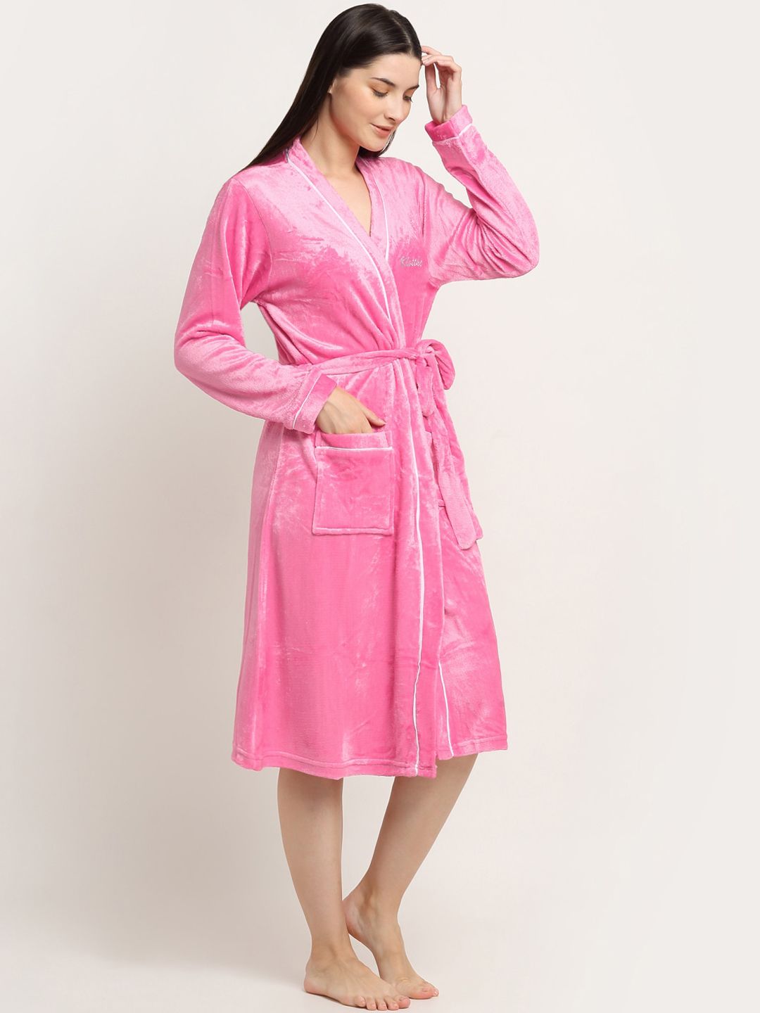 KLOTTHE Woolen Bath Robe With Belt