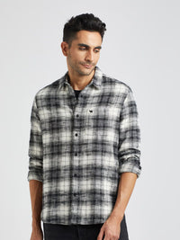 THE BEAR HOUSE Slim Fit Tartan Checked Flannel Pure Cotton Casual Shirt