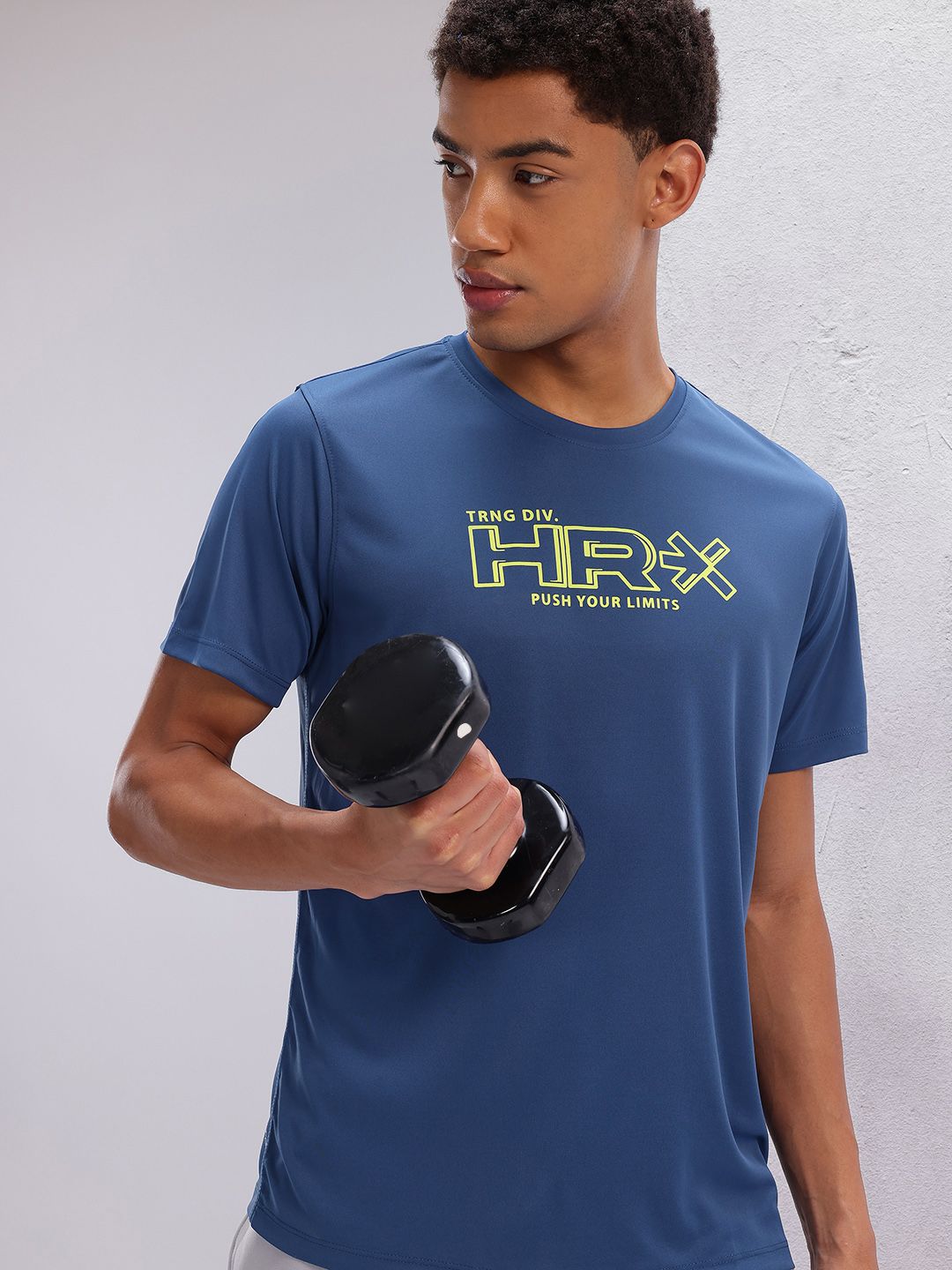 HRX by Hrithik Roshan Brand Logo Print Training T-shirt