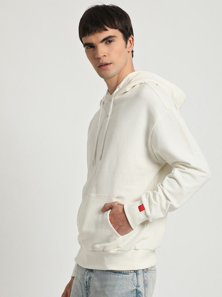 THE BEAR HOUSE Typography Printed Hooded Pure Cotton Pullover Sweatshirt